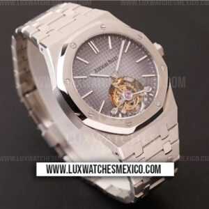 Royal Oak Tourbillon Extra-Thin 26510PT de Acero Inoxidable Mejor Edición Dial Gris