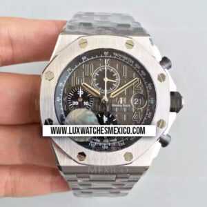 Royal Oak Offshore Chronograph de Acero Inoxidable Mejor Edición Dial Negro Con Pulsera de Acero Inoxidable