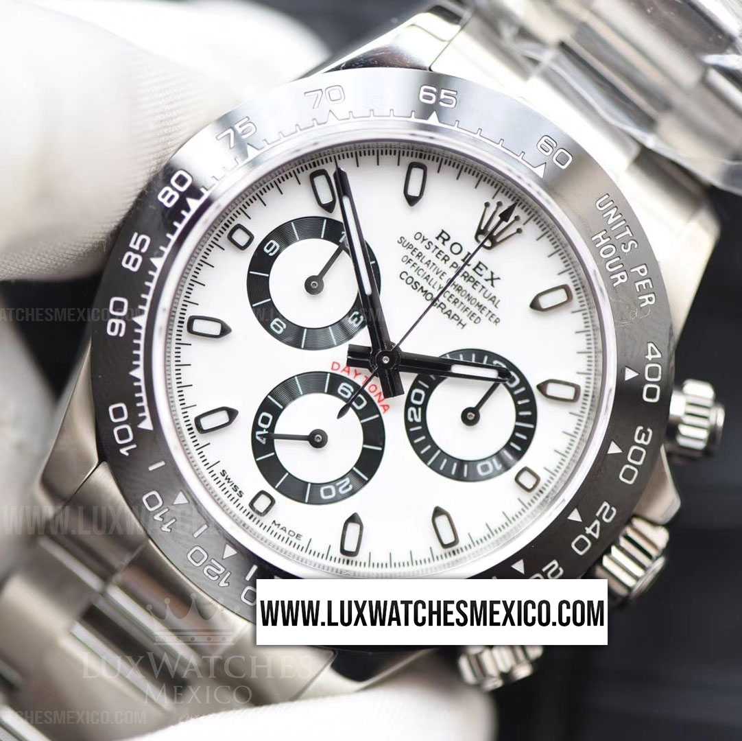 Rolex Daytona 116500 de Acero Inoxidable Mejor Edici n Dial Blanco con Bisel de Cer mica Negro