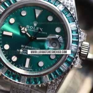 Rolex Submariner Date "Hulk" 116610LV de Acero Inoxidable Mejor Edición Bisel Pavimentado de Zirconias