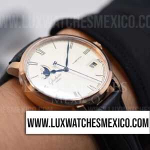 Glashutte Original Senator Excellence Panorama Date Moonphase con Laminas de Oro Rosa de 18k Mejor Edición Dial Blanco