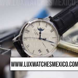 Glashutte Original Senator Excellence Panorama Date Moonphase de Acero Inoxidable Mejor Edición Dial Blanco
