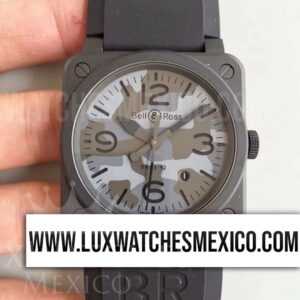 Bell & Ross BR 03-92 PVD Mejor Edición Dial de Camuflaje con Correa de Caucho Negro