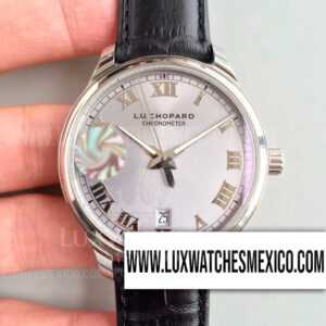Chopard L.U.C 1937 Classic de Acero Inoxidable Mejor Edición Dial Gris con Correa de Cuero Negro