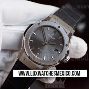 Hublot Classic Fusion 45 mm Titanium Mejor Edición Dial Gris con Correa de Caucho Negro