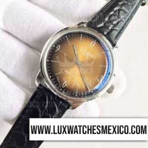 Glashutte Original Senator Sixties de Acero Inoxidable Mejor Edición Dial Dorado con Correa de Cuero Negro