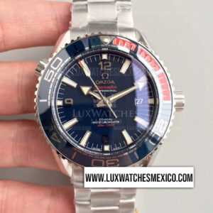 Omega Seamaster Planet Ocean Pyeongchang de Acero Inoxidable Mejor Edición Dial Azul con Pulsera de Acero Inoxidable