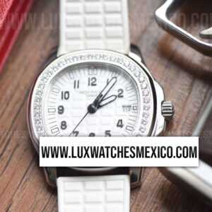 Patek Philippe Aquanaut 5067A Acero Inoxidable Mejor Edición Dial Blanco Texturizado con Correa de Caucho Blanco
