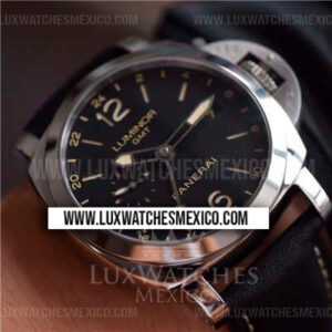 Panerai Luminor 1950 3 Days GMT Automatic Mejor Edición con Correa de Cuero Negro (Correa de Cuero Gratis)
