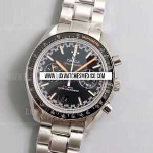 Omega Speedmaster Racing Master Chronometer de Acero Inoxidable Mejor Edición Dial Negro con Pulsera de Acero Inoxidable