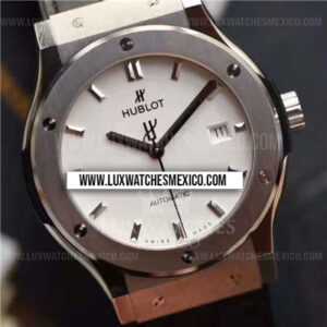 Hublot Classic Fusion 42 mm Titanium Mejor Edición Dial Blanco con Correa de Caucho Negro