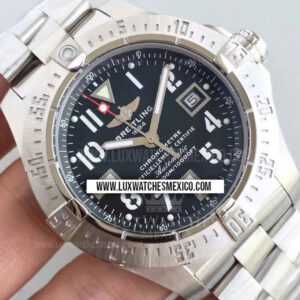 Breitling Avenger II GMT de Acero Inoxidable Mejor Edición Dial Negro con Pulsera de Acero Inoxidable