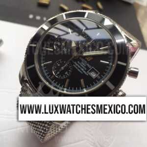 Breitling Superocean Heritage II 46 Cronograph de Acero Inoxidable Mejor Edición Bisel de Cerámica con Pulsera de Malla de Acero Inoxidable