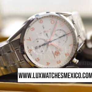 TAG Heuer Carrera Calibre 1887 Chronograph de Acero Inoxidable Mejor Edición Dial Blanco