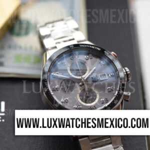 TAG Heuer Carrera Calibre 1887 de Acero Inoxidable Mejor Edición Bisel de Cerámica Negro con Dial Gris