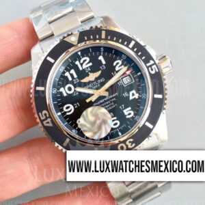 Breitling Superocean II 44 de Acero Inoxidable Mejor Edición Dial Negro con Pulsera de Acero Inoxidable