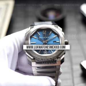 Bvlgari Octo 41 mm Automático de Acero Inoxidable Mejor Edición Dial Azul