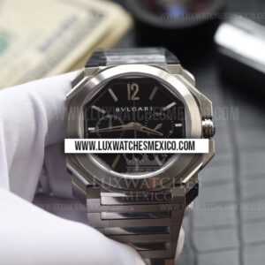 Bvlgari Octo Maserati Ed. Chronograph Mejor Edición Bisel de Acero Inoxidable Dial Negro con Pulsera de Acero Inoxidable
