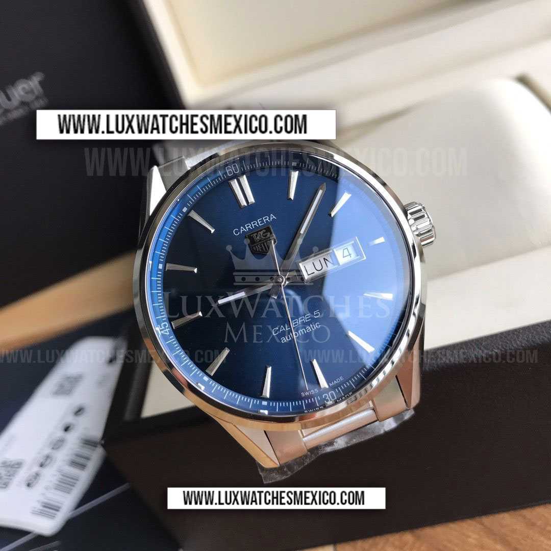 TAG Heuer Carrera Calibre 5 41mm de Acero Inoxidable Mejor Edici n Dial Azul