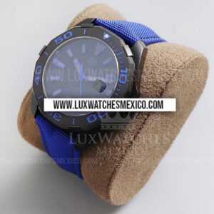 TAG Heuer Aquaracer Calibre 5 PVD 43 mm Mejor Edición Dial Negro Azul con Correa de Nylon Azul