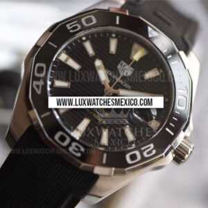 TAG Heuer Aquaracer Calibre 5 Acero Inoxidable 43 mm Mejor Edición Dial Negro con Correa de Caucho Negro