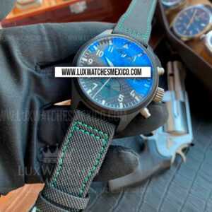 IWC Big Pilot Mercedes AMG Petronas IW503003 de Cerámica Mejor Edición Dial de Fibra de Carbono