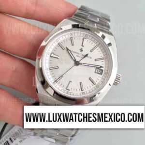 Vacheron Constantin Overseas de Acero Inoxidable Mejor Edición Dial Blanco Pulsera de Acero Inoxidable