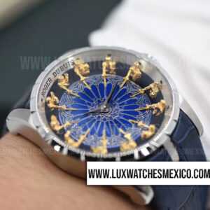 Roger Dubuis Excalibur Caballeros de la mesa redonda II Mejor edición sobre correa de piel azul