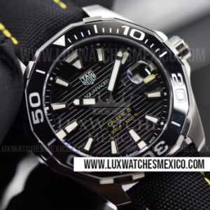 TAG Heuer Aquaracer 300M Calibre 5 WAY201A.FT6142 de Acero Inoxidable Mejor Edición con Correa de Nylon Negro