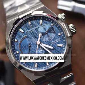 Vacheron Constantin Overseas Dual Time de Acero Inoxidable Mejor Edición Dial Azul Pulsera de Acero Inoxidable