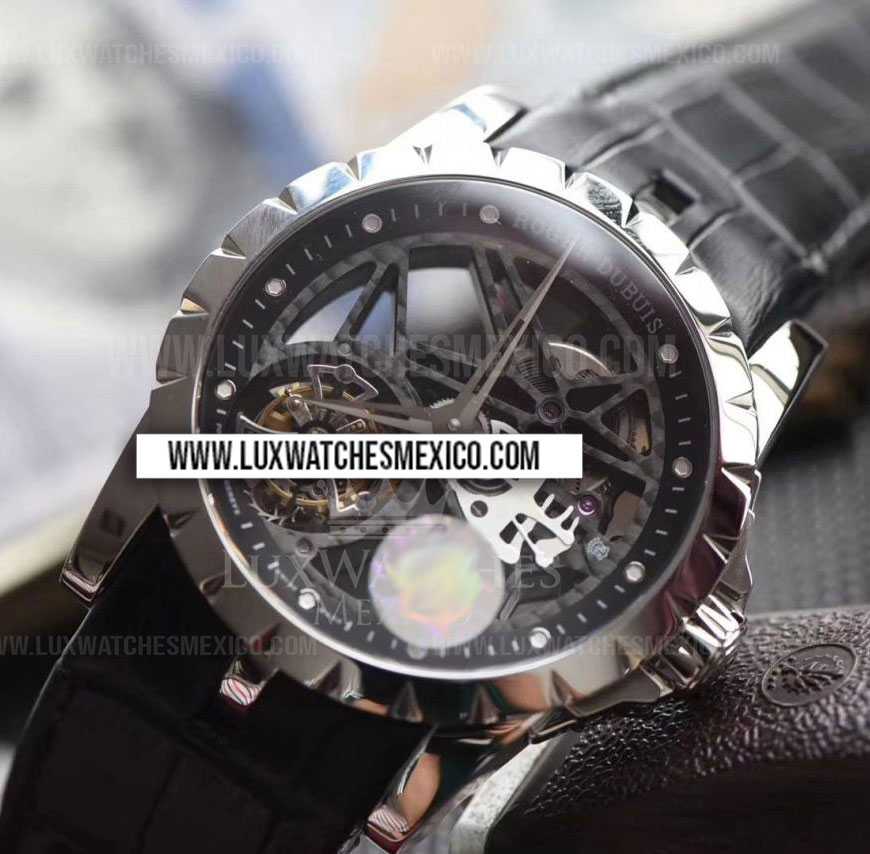 Roger Dubuis Excalibur Mejor Edicion RDDBEX0392 Caratula Skeleton Acero Inoxidable