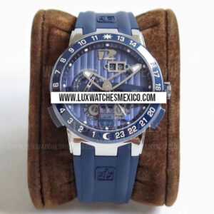 Ulysse Nardin El Toro GMT Perpetual Calendar de Acero Inoxidable Mejor Edición con Correa de Caucho Azul