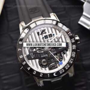 Ulysse Nardin El Toro GMT Perpetual Calendar de Acero Inoxidable Mejor Edición con Correa de Caucho Negro