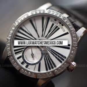 Roger Dubuis Excalibur Mejor Edición DBEX0535 Bisel pavimentado con zirconias caratula blanca