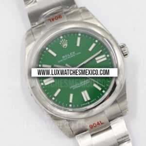 Oyster Perpetual 41mm de Acero Inoxidable Mejor Edición Dial Verde con Pulsera de Acero Inoxidable