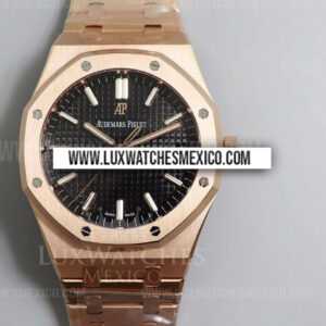 Royal Oak mejor edición en pulsera de acero inoxidable con laminas en oro rosa de 18K