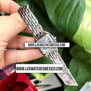 Panthère Secrete Ladies mejor edición en esfera blanca y pulsera de acero inoxidable