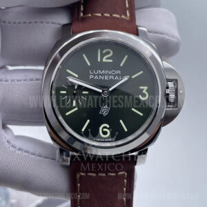Panerai Luminor GMT PAM088 44mm Mejor Edición Dial Negro con extensible de piel Super Clon