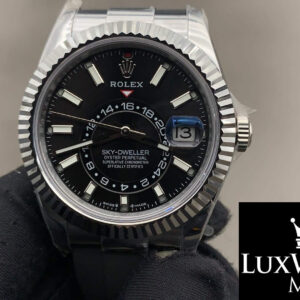 Rolex Sky-Dweller 336934 Acero inoxidable caratula negra extensible jubilee Mejor version